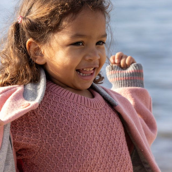 Disana Toddler/Child Aran Sweater, Merino Wool Knit: PRE-ORDER