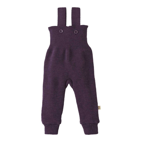 Pantalon bébé/jeune enfant Disana avec bretelles, en laine mérinos tricotée