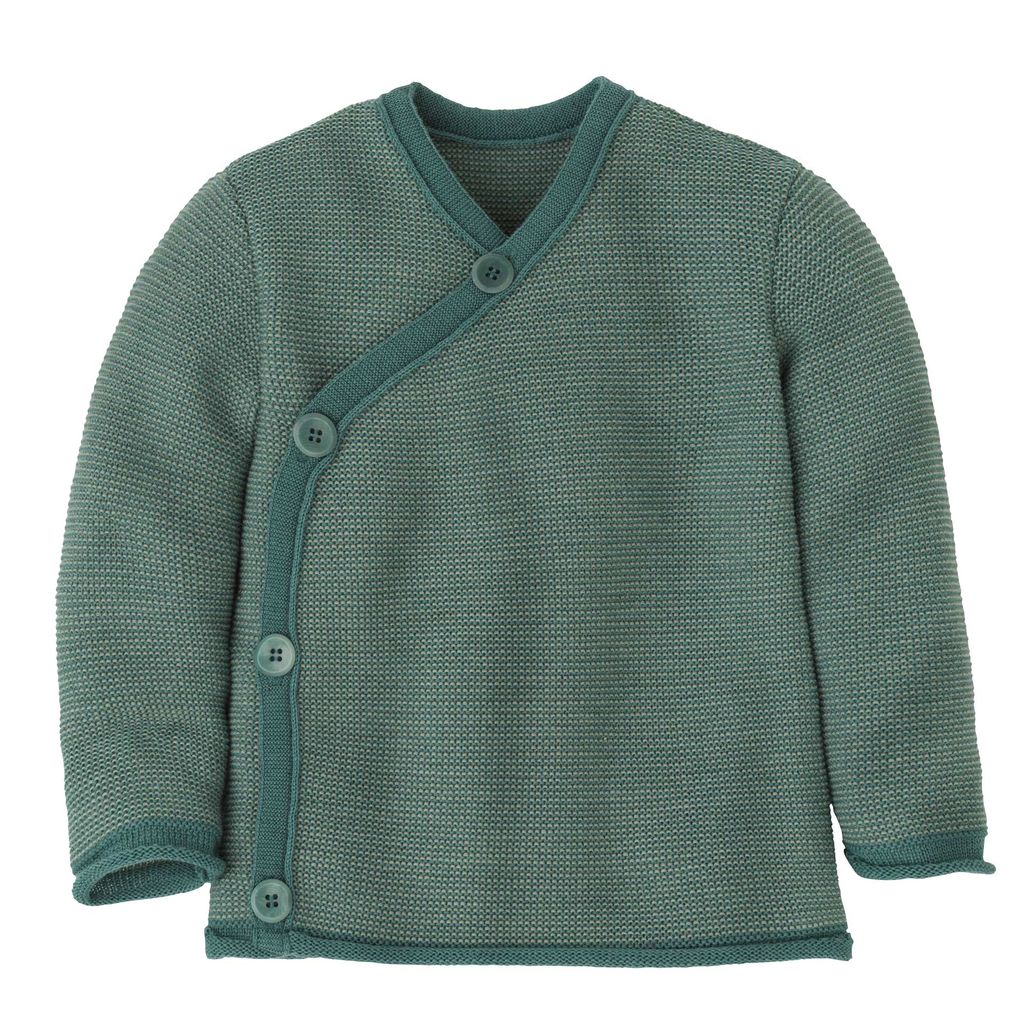 Disana Baby/Toddler Sweater with Button Closure, Melange Merino Wool Knit: PRE-ORDER