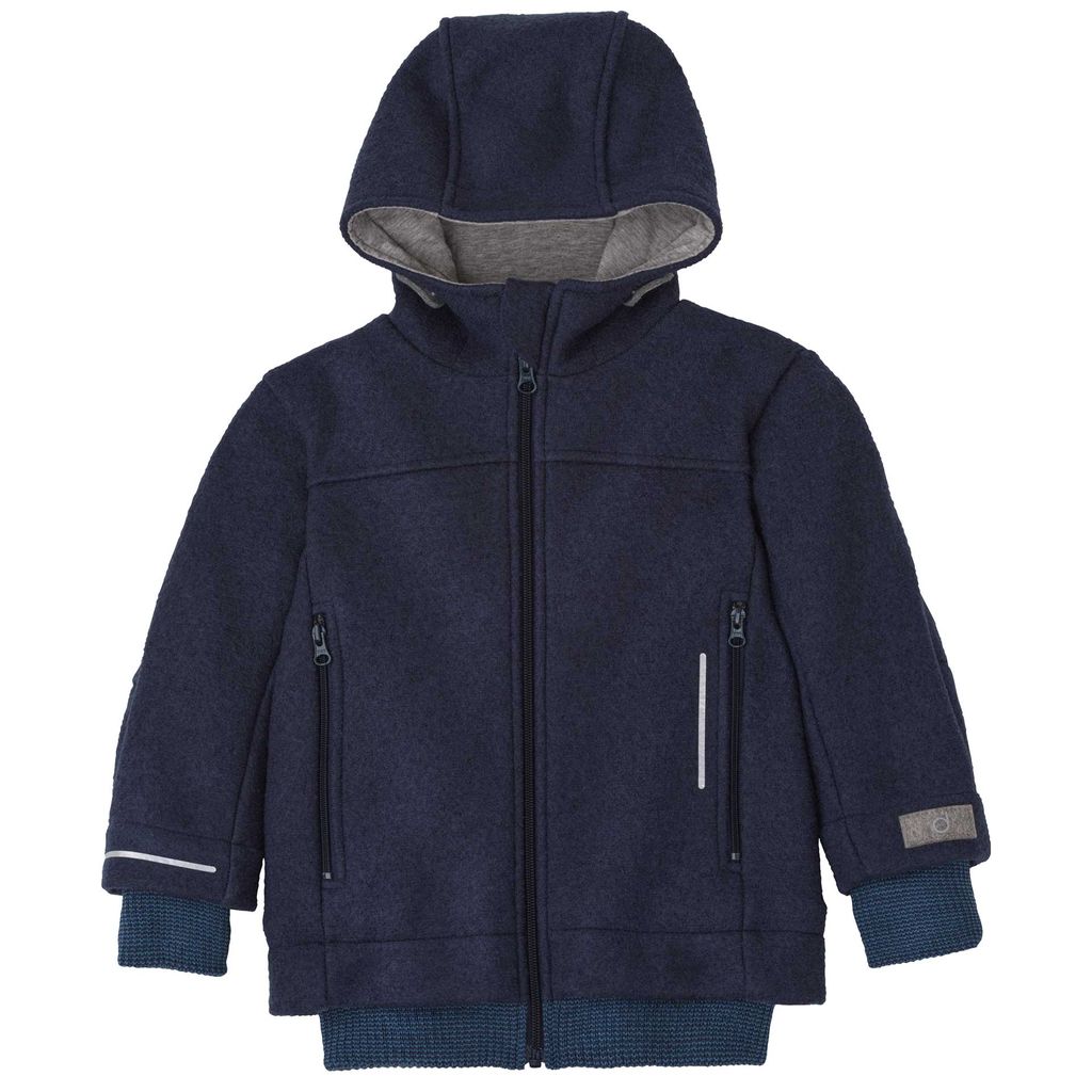Veste en laine bouillie pour tout-petits/enfants Disana avec fermeture éclair : PRÉCOMMANDE