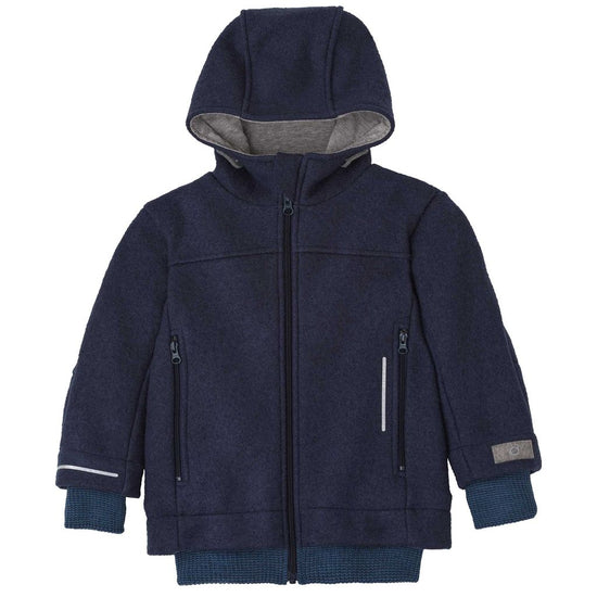Veste en laine bouillie pour tout-petits/enfants Disana avec fermeture éclair : PRÉCOMMANDE