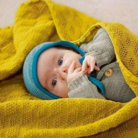 Charger l&amp;#39;image dans la galerie, Couverture pour bébé Disana, laine tricotée
