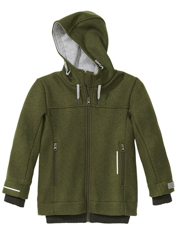 Veste en laine bouillie pour tout-petits/enfants Disana avec fermeture éclair : PRÉCOMMANDE