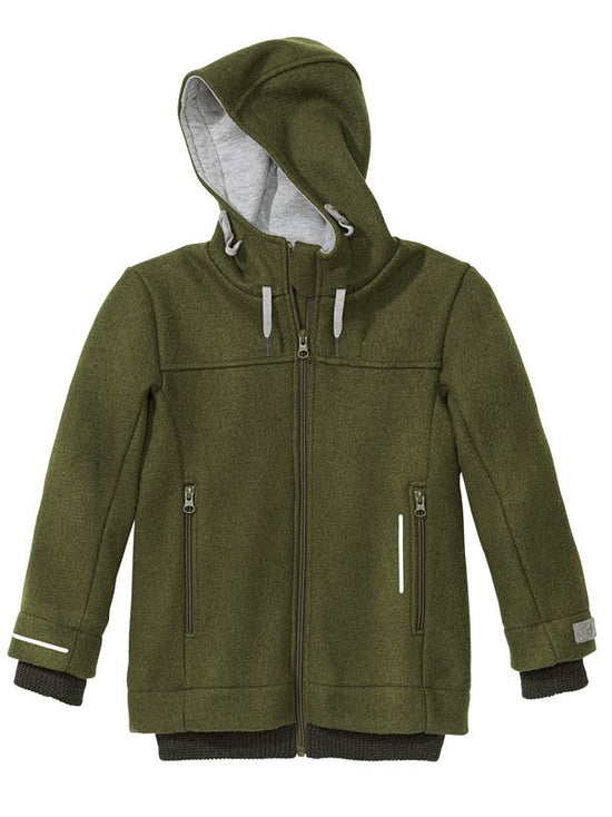 Veste en laine bouillie pour tout-petits/enfants Disana avec fermeture éclair : PRÉCOMMANDE