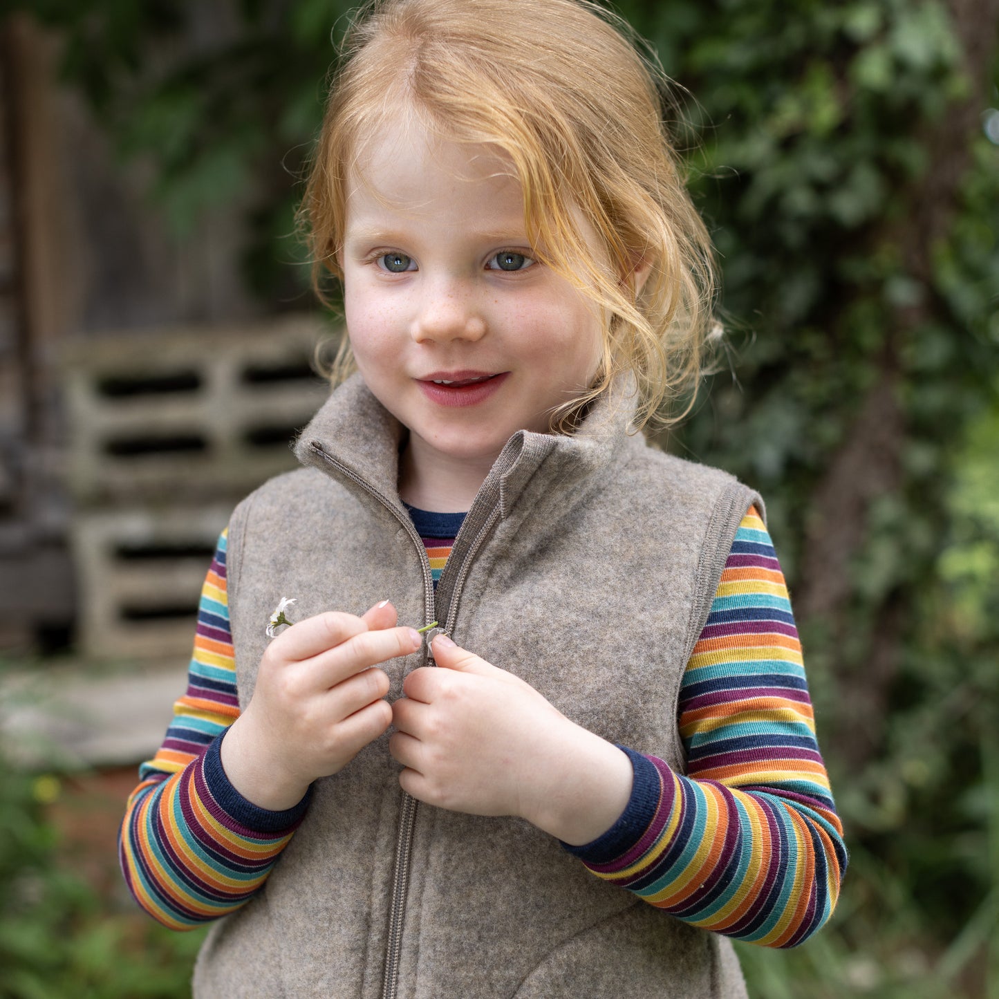 Chemise à manches longues Engel pour enfant, laine mérinos/soie, uni