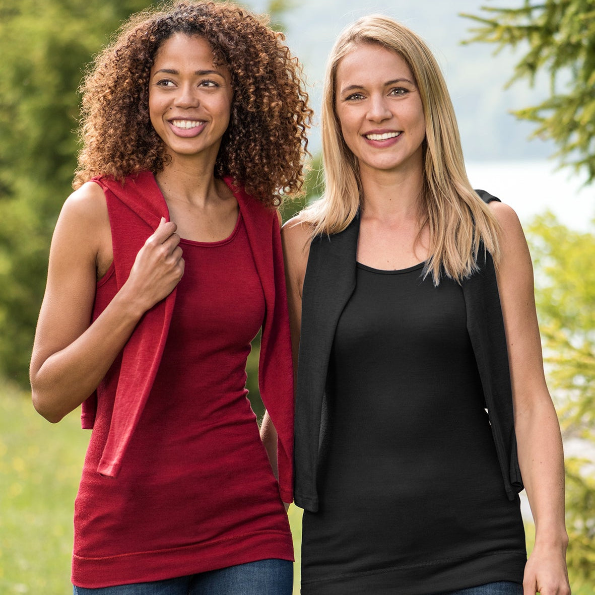 Engel Femmes Longshirt Débardeur, Laine/Soie 