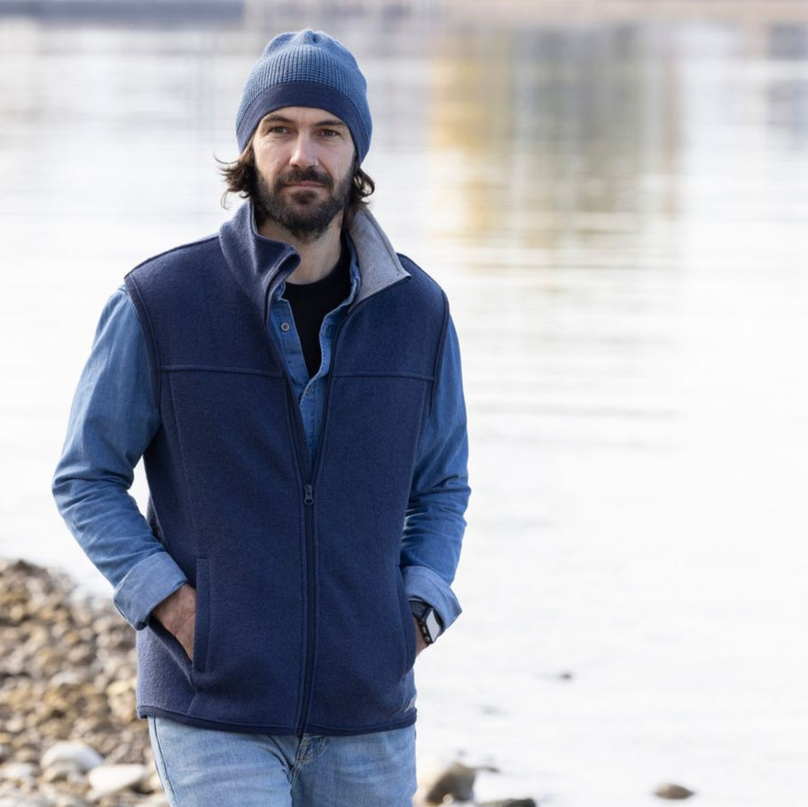 Disana Men's Vest, Boiled Merino Wool: PRE-ORDER