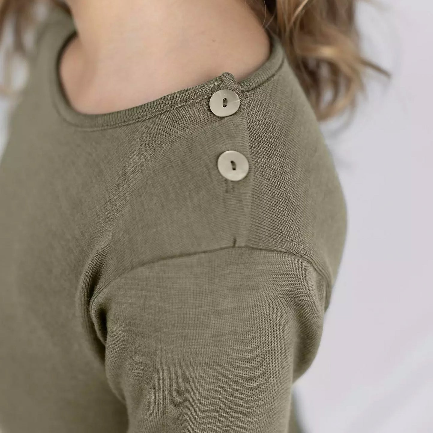 Chemise tunique à manches longues Engel Baby, laine/soie