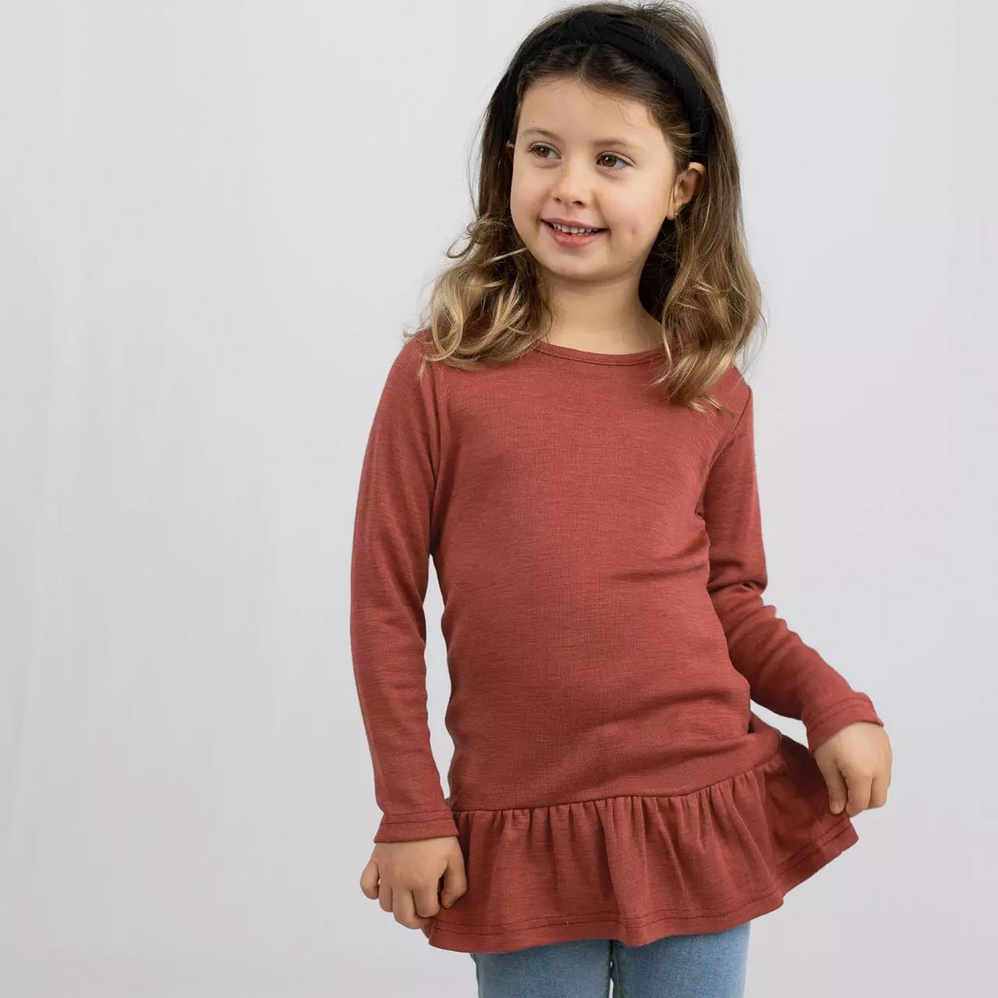 Chemise tunique à manches longues Engel Baby, laine/soie