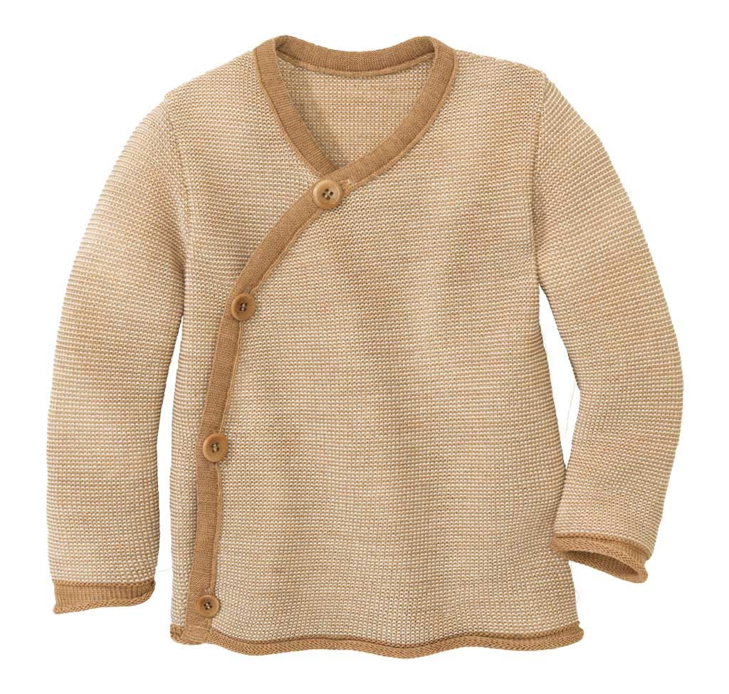 Disana Baby/Toddler Sweater with Button Closure, Melange Merino Wool Knit: PRE-ORDER