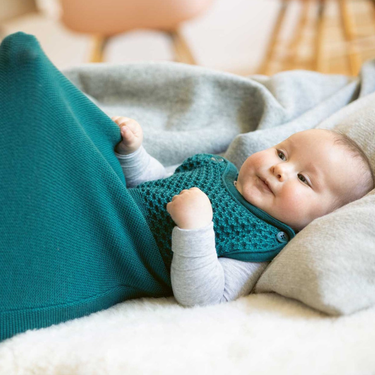 Hocosa Baby Body Wool/Silk - Green: Soft & Comfy!