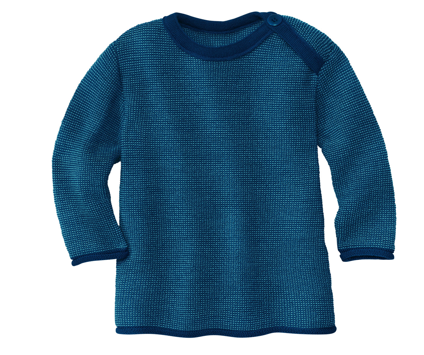 Disana Baby/Toddler Melange Sweater with button, Knitted Wool