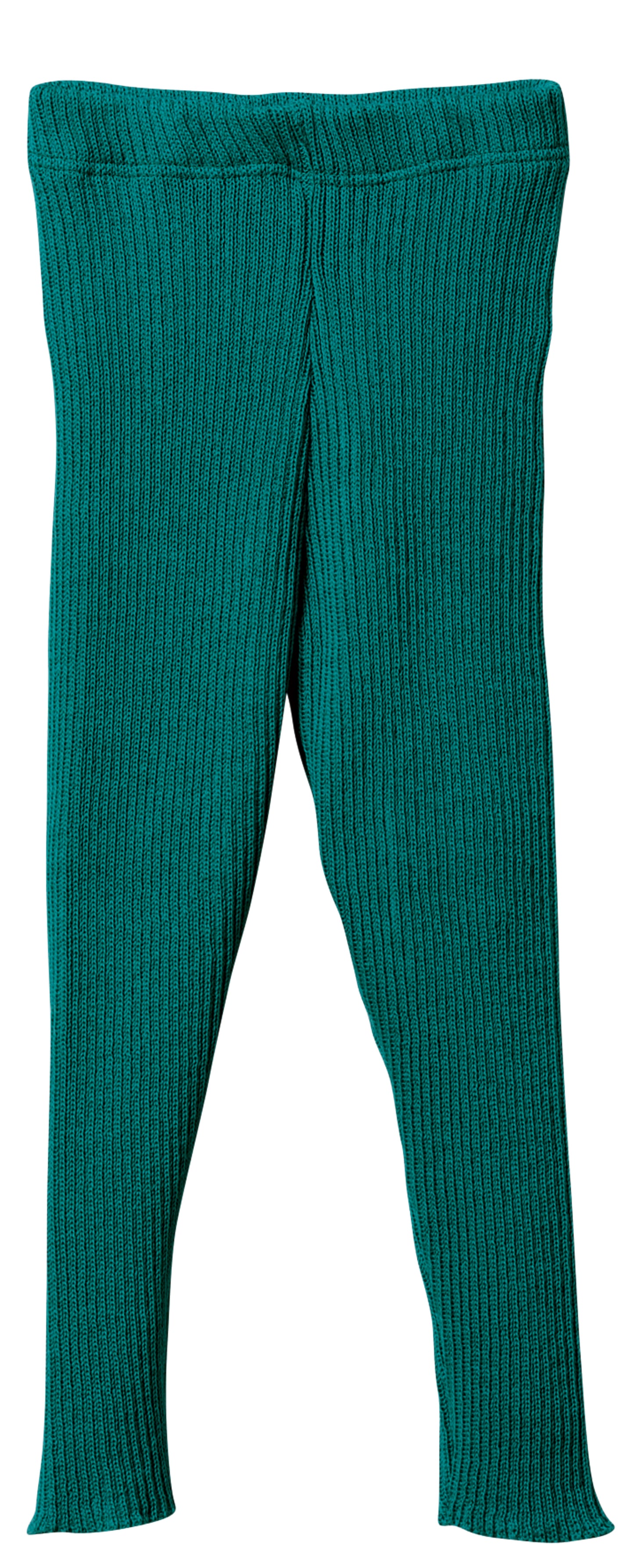 Women's ribbed knit leggings - green
