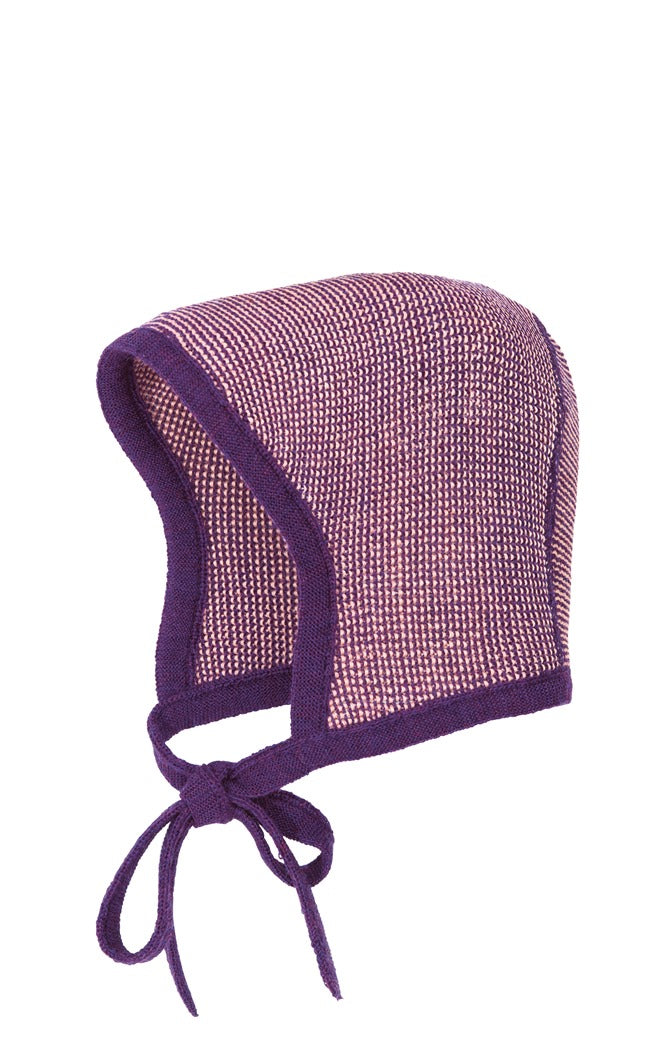 Bonnet pour bébé Disana, laine mélangée tricotée