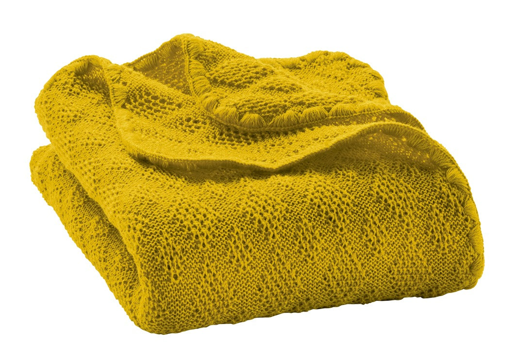 Couverture bébé laine tricotée nid d'abeille - Disana