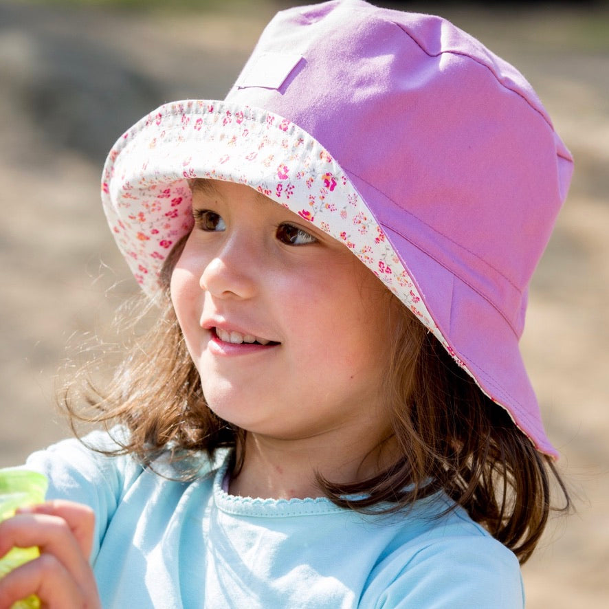 Pickapooh Chapeau de soleil réversible pour tout-petits/enfants, coton - VENTE - 25 % DE RÉDUCTION 