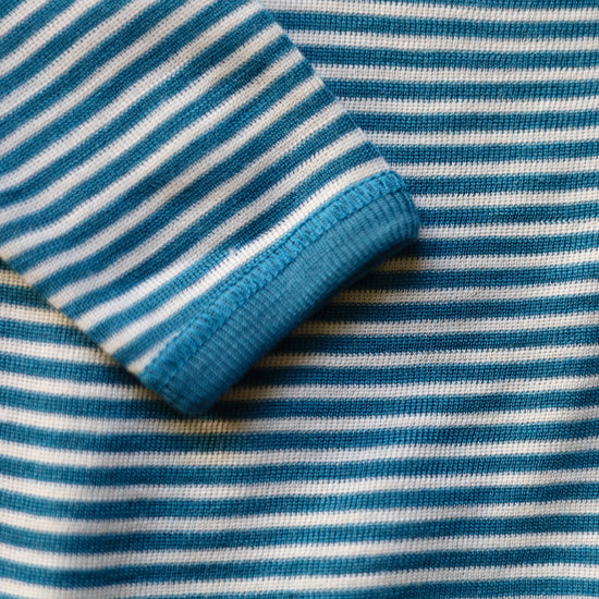 Hocosa Baby Long Sleeve Shirt, Wool/Silk, Striped
