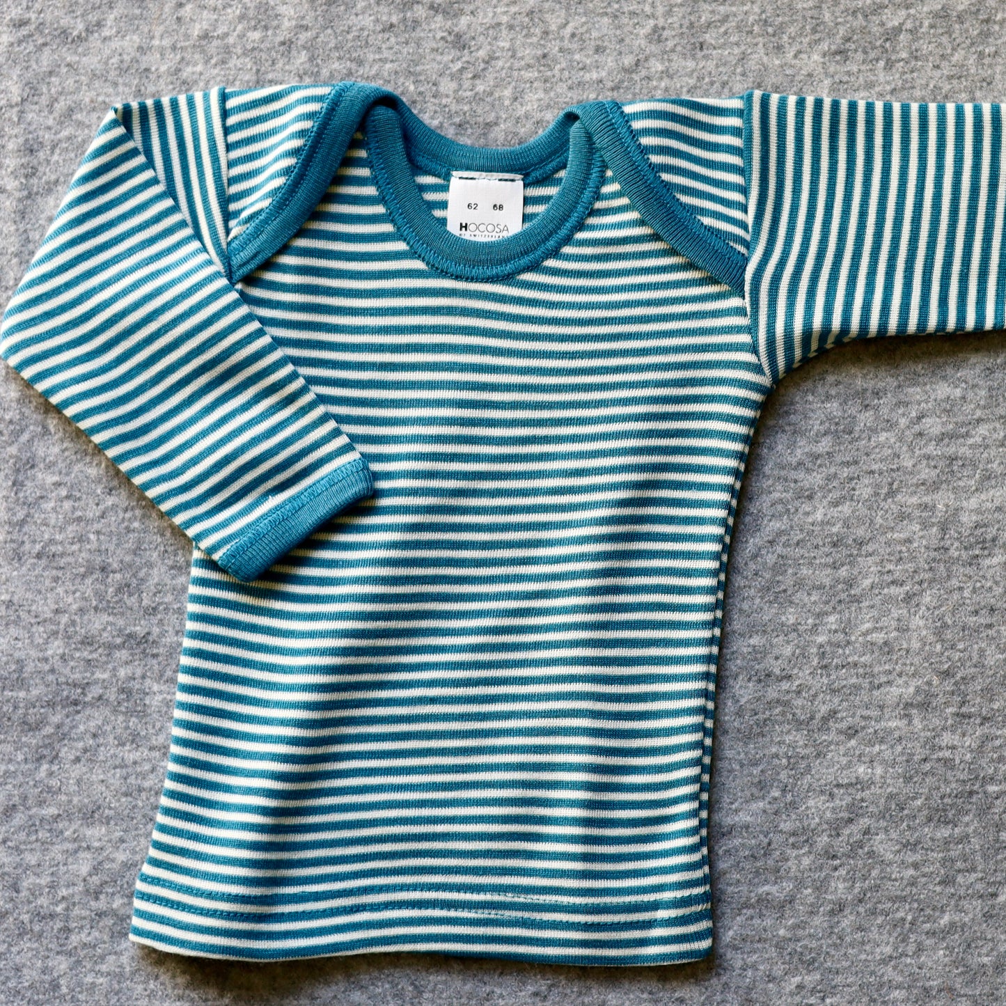 Load image into Gallery viewer, Hocosa Baby/Toddler Long Sleeve Shirt, Wool/Silk, Striped
