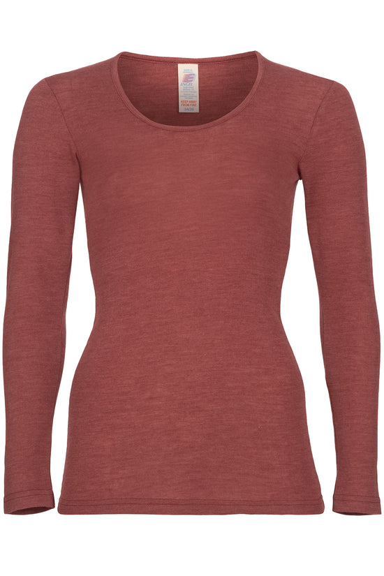Load image into Gallery viewer, Engel Women Long Sleeve Shirt with Round Neck, Merino Wool/Silk
