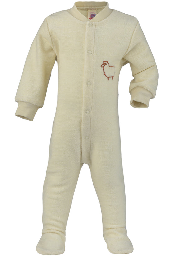 Engel Baby/Toddler Sleeper with feet, Wool Terry – Warmth and Weather