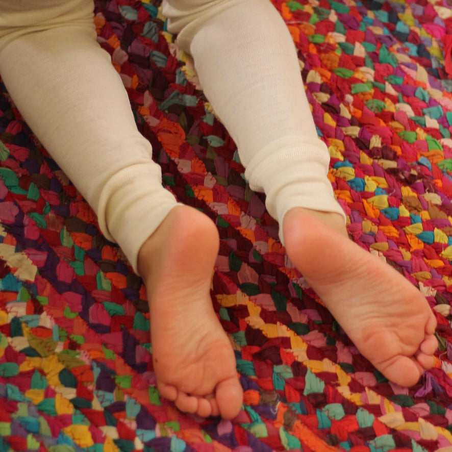 Hocosa Child Legging with Cuff, Natural, Merino Wool - Natural