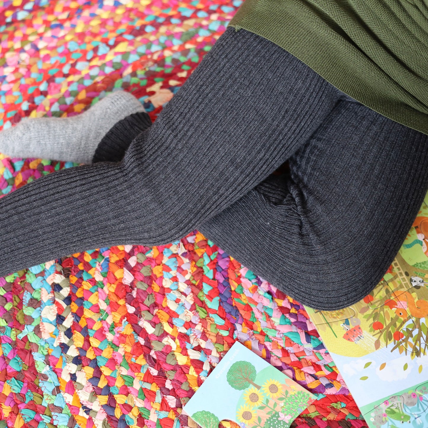 Legging enfant Disana, tricot de laine