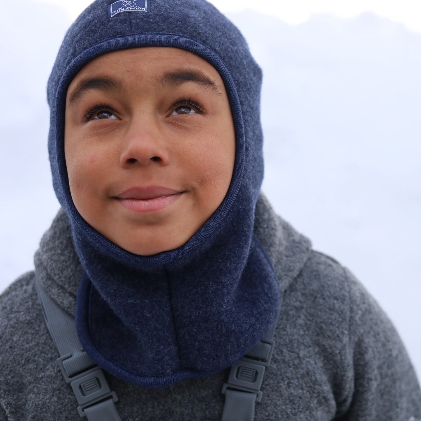 RUHAO-Cagoule en laine super chaude pour enfant, bonnets avec