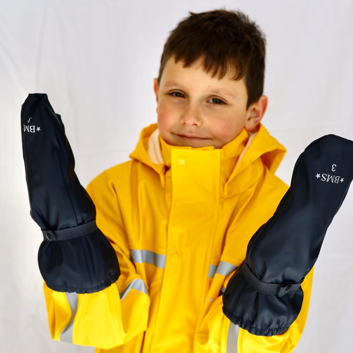 Gants de pluie imperméables pour enfants BMS, doublés de molleton