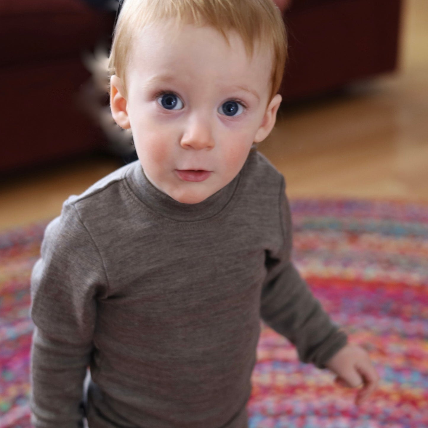 Chemise à manches longues Engel pour bébé/tout-petit, laine/soie