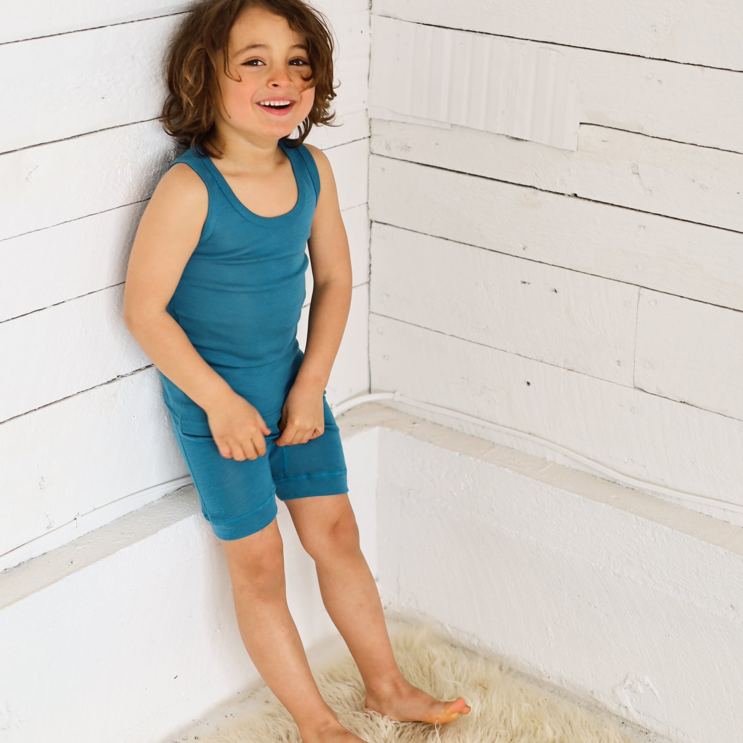 Hocosa Toddler Bermuda Shorts, Wool/Silk