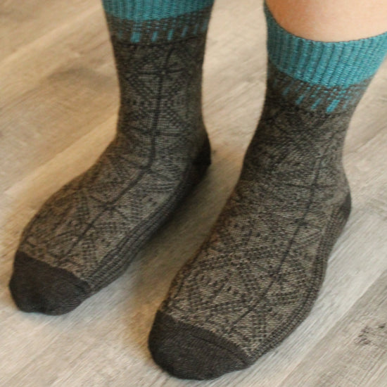 Load image into Gallery viewer, Hirsch Natur Unisex Ice Crystal Sock with Reinforced Sole, Merino Wool

