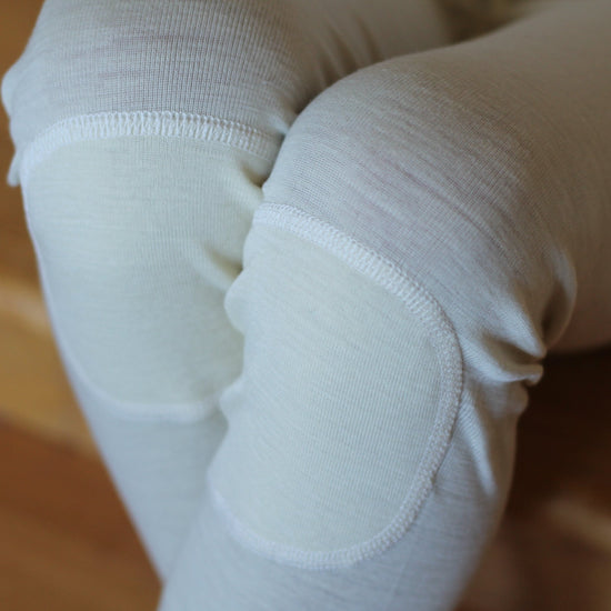 Load image into Gallery viewer, Hocosa Child Legging with Cuff, Merino Wool, with Knee Patches
