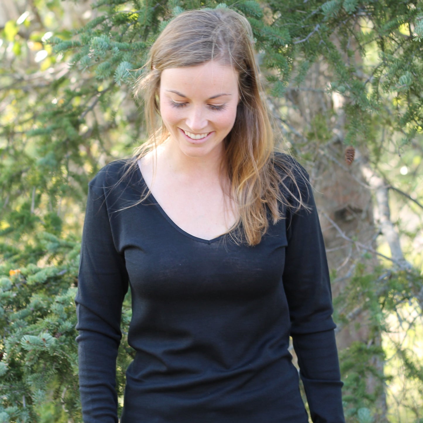 Hocosa Women's Long Sleeve V-Neck Under-Shirt in – Danish