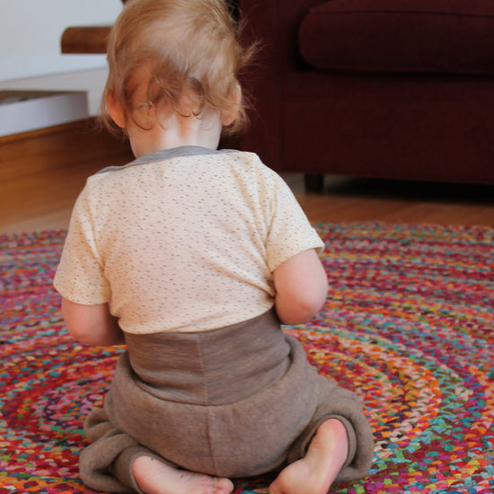 Engel Baby/Toddler Onesie, manches courtes, laine et soie