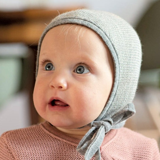 Bonnet pour bébé Disana, laine mélangée tricotée