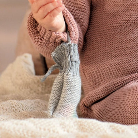 Charger l&amp;#39;image dans la galerie, Mitaine pour bébé Disana, laine mérinos tricotée
