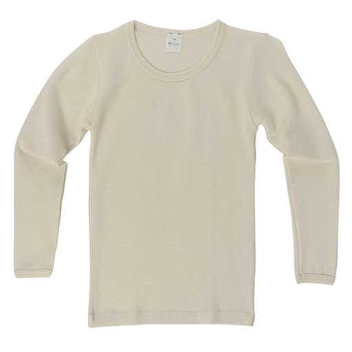 Hocosa Women's Organic Wool-Silk Long-Underwear Shirt, Long Sleeve